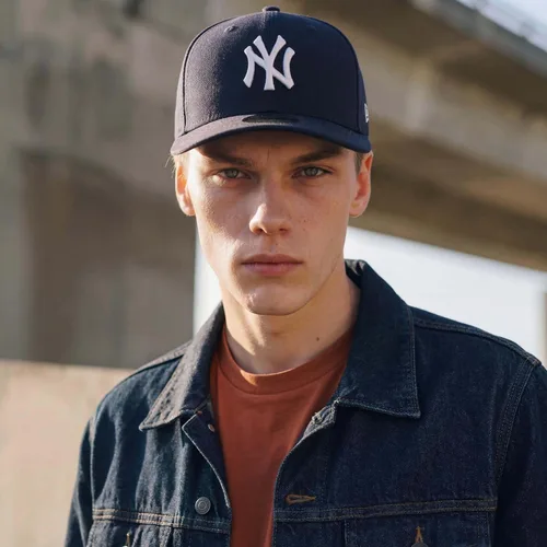 Vista 2 de New Era New York Yankees para hombre Azul marino
