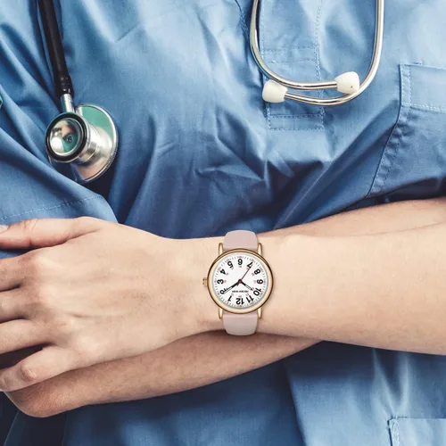 Vista 8 de GOLDEN HOUR - Reloj de enfermera impermeable para profesionales médicos, estudiantes, mujeres y hombres, esfera luminosa de fácil lectura, 24 horas