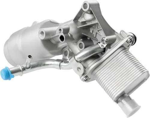 Vista 7 de Conjunto adaptador de carcasa del filtro del enfriador de aceite del motor con junta, inserto de filtro, tapa de aluminio compatible con Turbo 1.4L