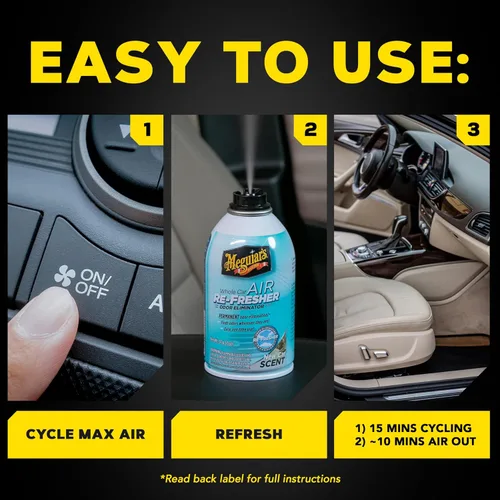 Vista 6 de Meguiar's - Aromatizante en aerosol para automóvil, elimina los olores fuertes del vehículo, aroma a brisa de verano (Summer Breeze), atomizador