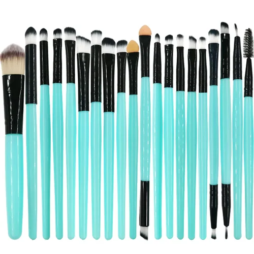 Vista 3 de Brochas de Maquillaje Pimoys Juego de Brochas de Maquillaje 20 Piezas Profesional para Cara Delineador de Ojos para Base Rubor Corrector Sombra