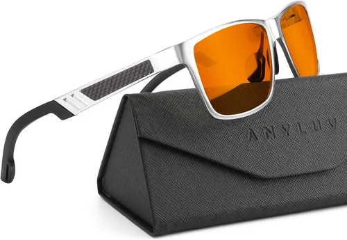 Vista 22 de ANYLUV Blue Light Blocking Glasses Men Computer Gaming Glasses Lightweight Al-Mg Metal Anti Eyestrain Eye Protection