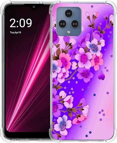 Vista 11 de Revvl 6 5G - Funda protectora de poliuretano termoplástico resistente a los arañazos y a prueba de golpes con diseño de mandala de pavo real