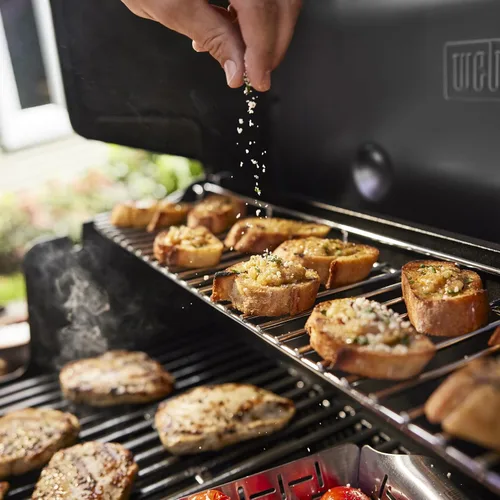 Vista 6 de Weber Genesis E-325 - Parrilla de gas natural para cocina al aire libre, 3 quemadores, color negro