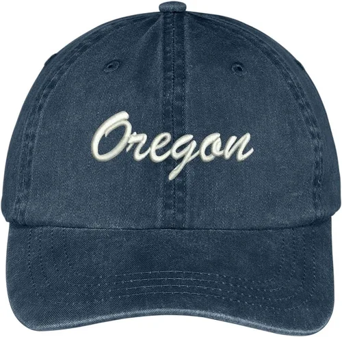 Vista 3 de Trendy Apparel Shop Oregon State Embroidered Low Profile Adjustable Cotton Cap