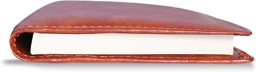 Vista 5 de Funda de cuero para chequera con divisor libre y diseño de bolígrafo medio para mujereshombres