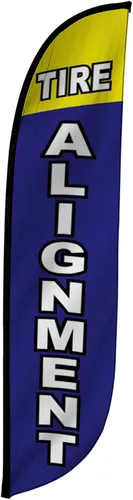 Vista 15 de LookOurWay Bandera de plumas, bandera publicitaria de 12 pies de alto para promoción de negocios y eventos, solo bandera, detalles automáticos