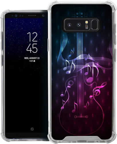 Vista 16 de CasesOnDeck Funda compatible con [Samsung Galaxy Note 8] Note 8, funda delgada y transparente de poliuretano termoplástico flexible con protección