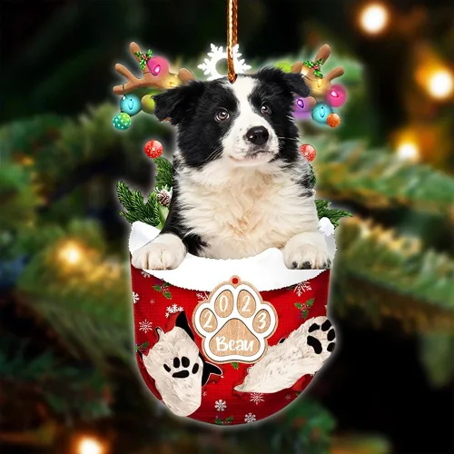 Vista 85 de NAZENTI Adorno Navideño de Bolsillo Personalizado de Affenpinscher en la Nieve, Adorno de Forma Acrílica de Perro, Adorno de Navidad 2023, Adorno