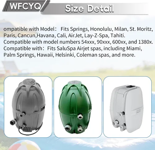 Vista 4 de Kit de juntas A y B/C compatible con SaluSpa Coleman Lay-Z-Spa (3A6BC) Sello contra fugas