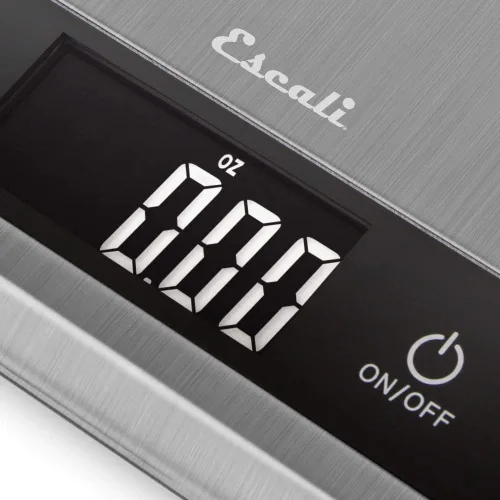 Vista 7 de Escali T115S Cocina ultrafina, oficina, báscula de hierbas, funcionalidad de tara, pantalla digital LCD, capacidad de 11 libras, plata