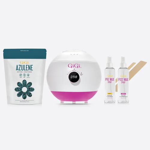 Vista 11 de Gigi, Kit de depilación brasileña, 14 onzas Includes Pot Heater, 14 oz Can, Pre-Oil, Post Wax Care Gel & Wooden Applicator Sticks, Ideal for Face