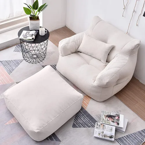 Vista 5 de HWOEK Sofa Lazy Sack - Puf ultra suave, sillas, tumbona perezosa, tatami (sin relleno), funda para puf suave para adultos, adolescentes y niños