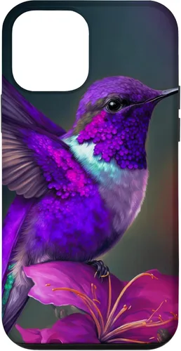 Vista 16 de Funda púrpura para iPhone XR para colibrí