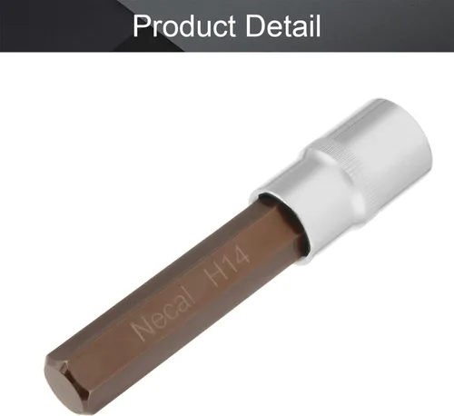 Vista 75 de Utoolmart 1/2" Drive x 0.551 in largo Hex Bit Socket, métrico, S2 y Cr-V acero 1pcs
