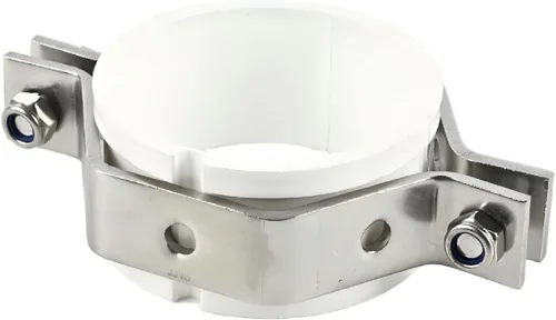 Vista 12 de QiiMii Percha de tubo hexagonal de 1.5 "acero inoxidable SS304 con amortiguador, correa de tubo ajustable con abrazadera de tubo
