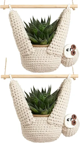 Vista 7 de Regalos de Perezoso Colgador de Plantas de Perezoso para Maceta de Suculentas Planta Colgante para Amantes de las Plantas Decoración del Hogar