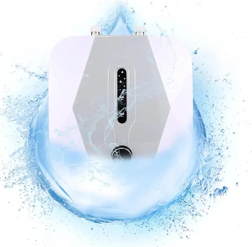 Vista 6 de Calentador de agua eléctrico, mini tanque de almacenamiento de calentador de agua caliente, calentador de agua eléctrico de 110 V, cocina y hogar, 8