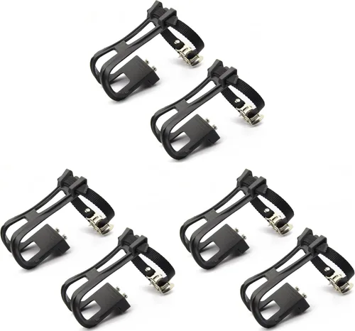 Vista 8 de Leadrise1 Pair Nylon Cycling MTB Road Mountain Bike Bicycle Pedal Toe Clip Strap Belts- Toe Cages for Peloton Bike,Exercise Bike Pedals - Universal