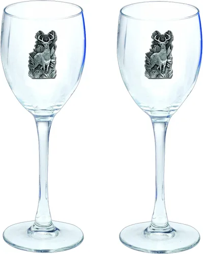 Vista 11 de Heritage Pewter Copas de vidrio de Arkansas, juego de 2, copas de vino de copa de 12 onzas, vidrio de peltre elaborado por expertos