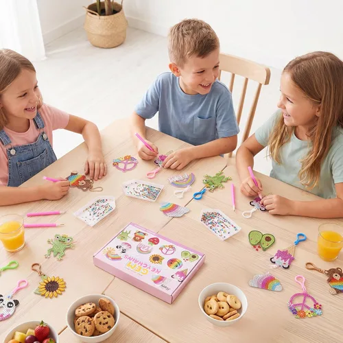 Vista 8 de Happy makers Big Gem Diamond Art Painting Arts Crafts Llaveros Suncatchers Kits para regalos, kit de pintura de mosaico por números