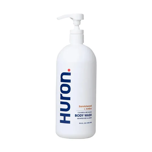 Vista 13 de Huron Gel de baño hidratante para hombre – Aroma fresco y vigorizante de cítricos, eucalipto, menta y verduras aromáticas – Hecho con aceite