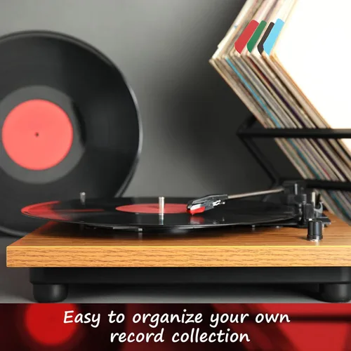 Vista 4 de 30 separadores de discos de vinilo a granel, separadores de discos Lp de plástico a granel, separadores de vinilo multicolor con pestañas para 33
