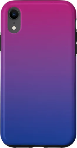 Vista 25 de Funda degradada con diseño de bandera de Bisexual Pride para iPhone 17, color rosa, morado, azul