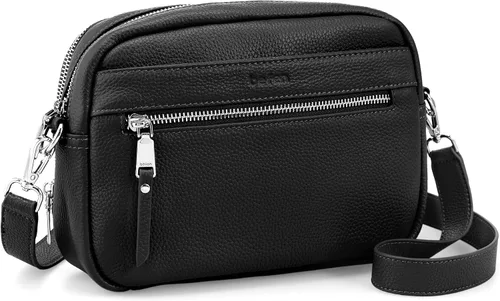 Vista 10 de befen Bolsos cruzados de cuero genuino para mujeres, carteras con billetera RFID incorporada para mujeres, bolso de hombro para cámara, carteras