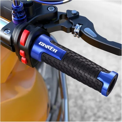 Vista 5 de Empuñaduras de manillar de motocicleta para manubrio de motocicleta, empuñaduras de goma CNC para Suzuki Gixxer 150 Sf 250 Sf Gixxer 155 2020 2021