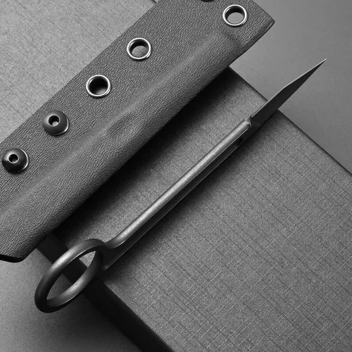 Vista 8 de CCanku C1104 - Cuchillo de hoja fija D2 con mango de acero inoxidable para caza, herramienta EDC, supervivencia, campamento al aire libre con funda