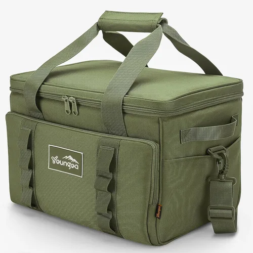 Vista 10 de Bolsa de enfriamiento YOUNGOA 48 latas, aislada, a prueba de fugas, enfriador suave grande plegable portátil para viajes, bolsas de enfriamiento