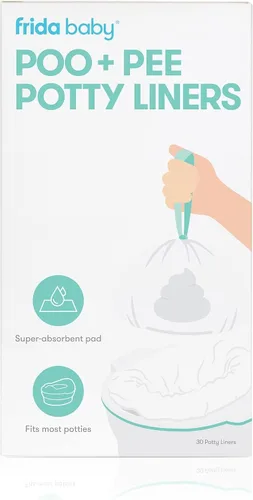 Vista 8 de Frida Baby Poo + Pee - Revestimientos para orinales, a prueba de fugas, fácil limpieza, 30