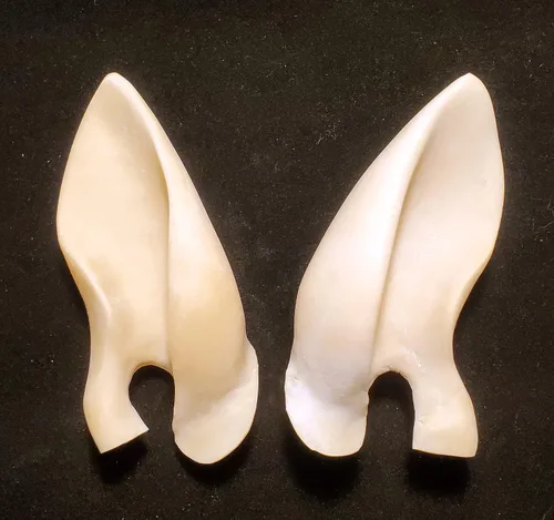 Vista 2 de Aradani Disfraces Faun, Satyr, Elf Ear Tips, Látex sin pintar
