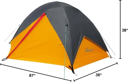 Vista 8 de Coleman PEAK1 - Tienda de campaña premium impermeable para mochileros con toldo contra lluvia y huella, tienda de camping ligera que soporta vientos