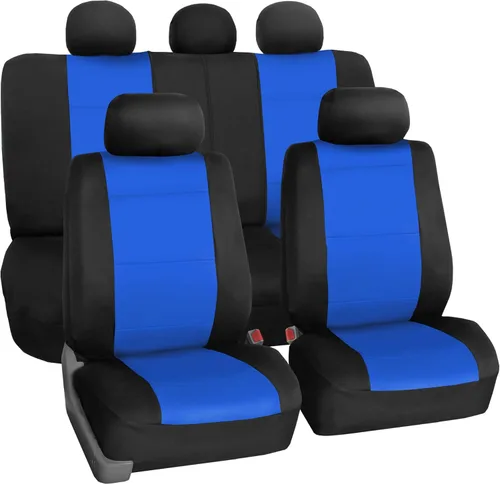 Vista 22 de FH Group Juego completo de fundas de neopreno impermeables para asiento de automóvil, de tres filas y 7 plazas, listas para bolsa de aire