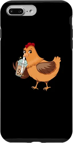 Vista 9 de Funda divertida para iPhone 14 con leche Boba para bebedor de té con leche y pollo, para iPhone 14