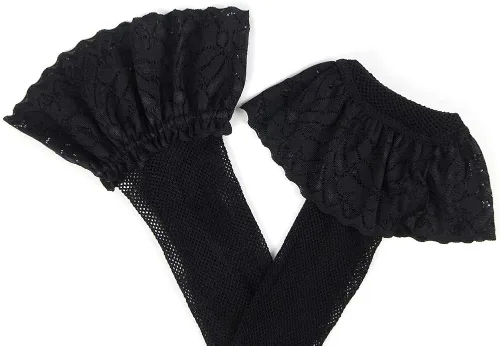 Vista 5 de ohyeah Medias altas de silicona para mujer, talla grande, lencería de encaje superior, medias de nailon