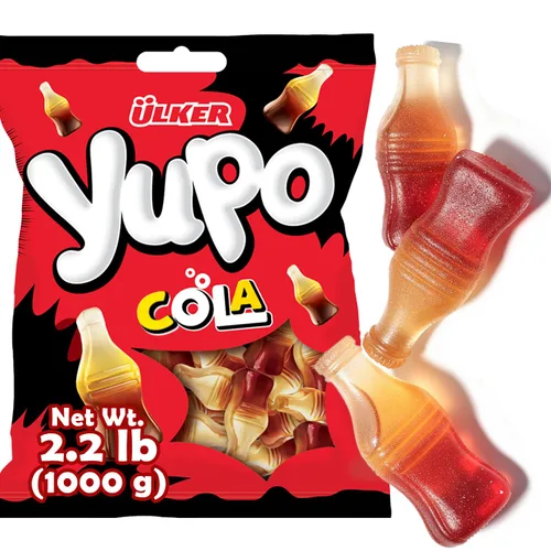 Vista 8 de Caramelos de gomita suaves y masticables con sabor a Cola a granel bolsa