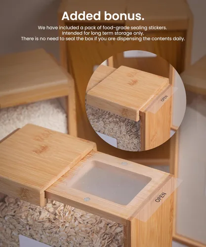 Vista 5 de APT 1101 Dispensador de alimentos 2L Organizadores y almacenamiento de cocina Contenedores de alimentos y dispensador de cereales