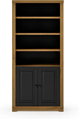 Vista 4 de Camaflexi Newport - Librería con puertas, acabado moca y negro Moka & Negro