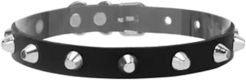 Vista 2 de Tosmifairy 3Pcs Leather Goth Jewelry Choker and Bracelets Set Punk Cosplay Costume Accessories for Women Men Teen Girls