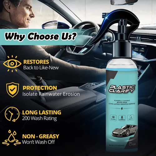 Vista 6 de Plastic Restorer for Cars, Plastic Clarify Spray for Black Trim & Vinyl