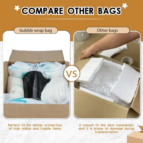 Vista 6 de Bolsa de espuma para envío, paquete de 8 prácticas bolsas de embalaje de espuma de expansión de temperatura ambiente, paquete instantáneo de llenado