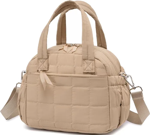 Vista 23 de LEDAOU Lonchera para Mujeres, Bolsa de Almuerzo Acolchada con Relleno Puffer, con Correa Ajustable, Aislada, Reutilizable, para el Trabajo, Escuela