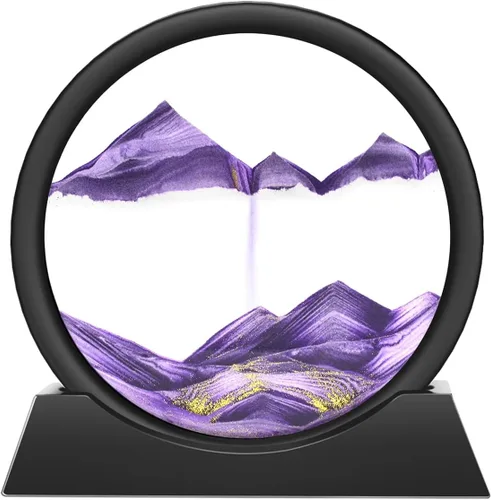 Vista 23 de Wai Danie Imagen artística de arena en movimiento 3D, reloj de arena de mar profundo, paisaje de arena líquida, marco de arena que fluye relajante