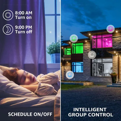 Vista 3 de TORCHSTAR Bombilla LED A19 inteligente WiFi, cambio de color RGBCW, compatible con Alexa y Google Home y Echo Assistant, 10% -100% regulable