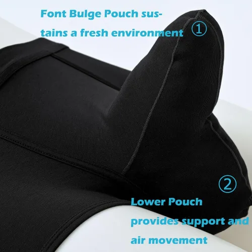 Vista 3 de ZONBAILON Men's Bulge Enhancing Brief Dual Pouch Underwear Breathable Bikinis Boxer Modal Trunk
