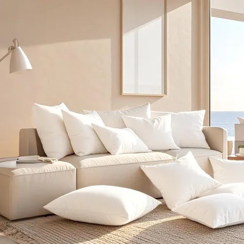 Vista 2 de Codi Juego de 4 rellenos de almohada de 12 x 20 pulgadas, resistentes al agua, para muebles de patio