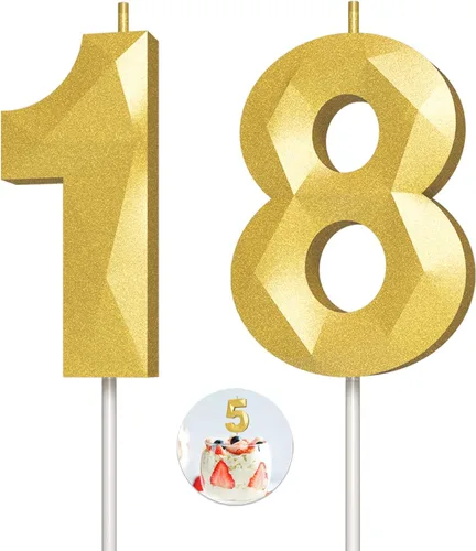 Vista 108 de Velas de cumpleaños con números (0 velas negras), forma de diamante 3D, decoración de pastel de feliz cumpleaños para niños y hombres, cumpleaños